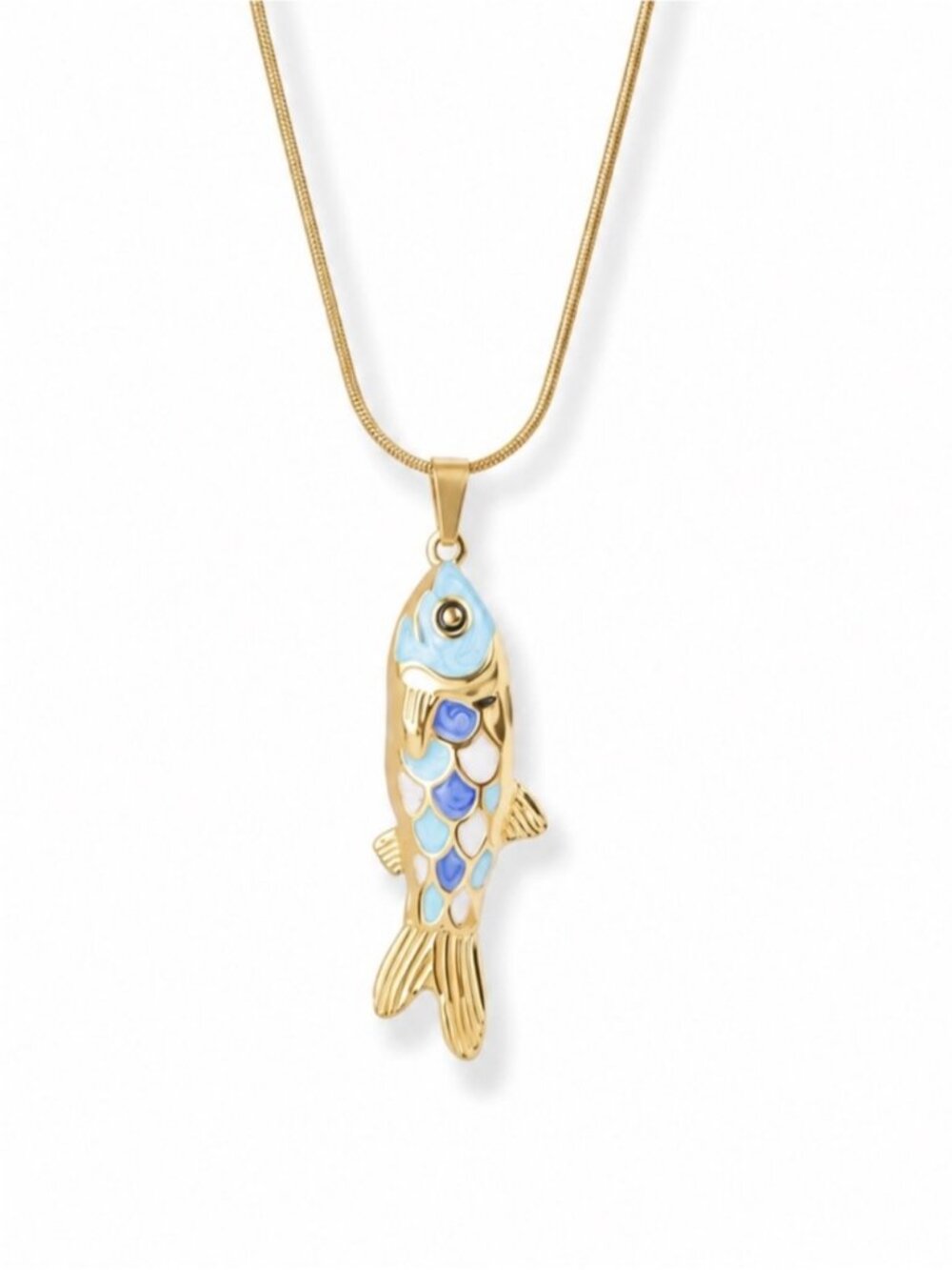 New! Coastal 18K Gold Plated Koi Fish Necklace NWOT 3010 - Picture 2 of 3